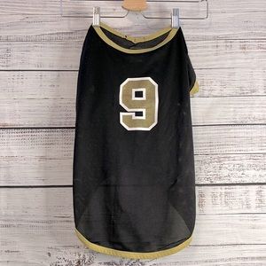 LIQUIDATION SALE Dog Jersey, Pet Saints Jersey Casual Canine Black & Gold